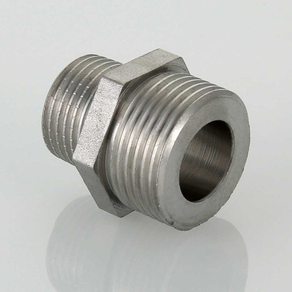 Ниппель переходной Valtec 1/2"*3/4" (нерж.ст.) (VTi.580.I.0504)