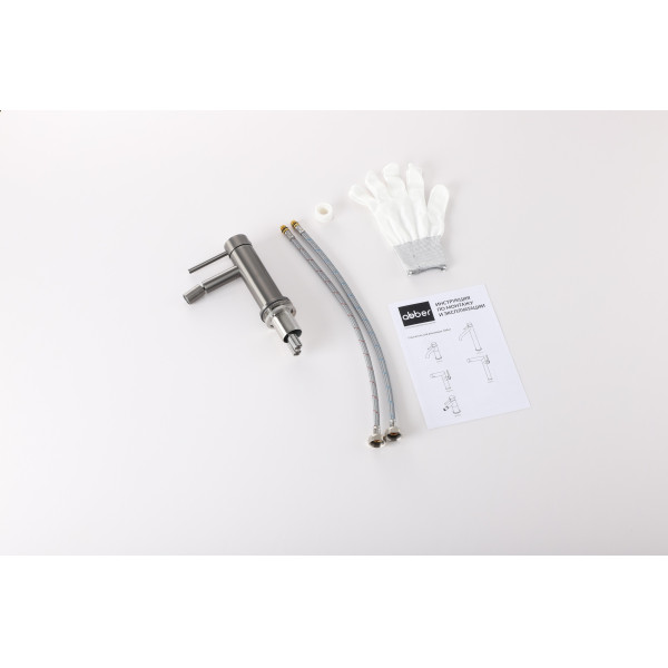 Смеситель для биде Abber Wasser Kreis 316 оружейная сталь брашированная (AF8124BGG) Смеситель для биде Abber Wasser Kreis 316 оружейная сталь брашированная (AF8124BGG)