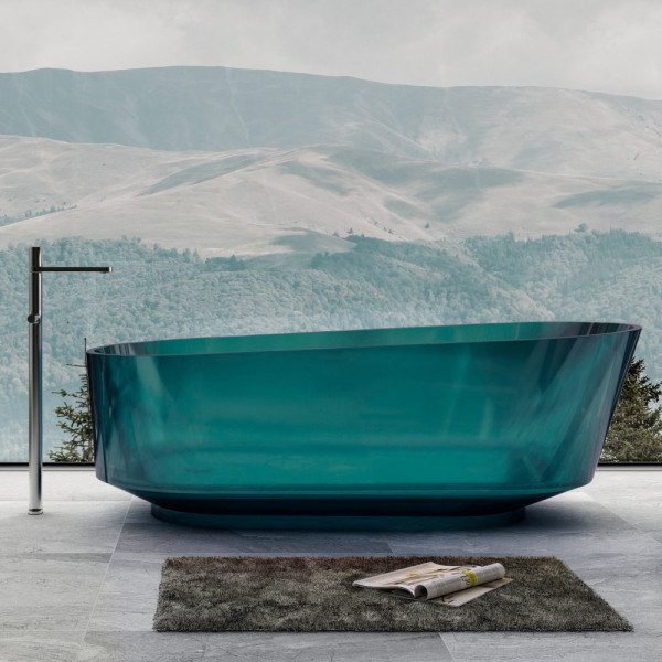 Ванна прозрачная Abber Kristall 170x80 бирюзовая (AT9706Aquamarin) Ванна прозрачная Abber Kristall 170x80 бирюзовая (AT9706Aquamarin)