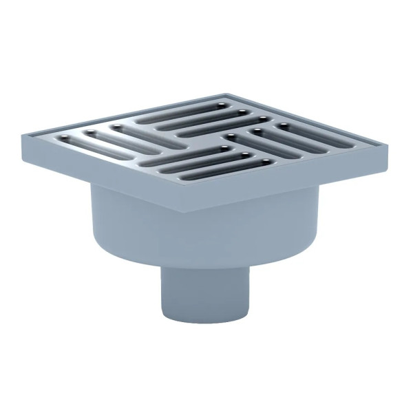 Трап вертикальный 50 мм. (150*150) АНИ нерегулируемый, с гидрозатвором (решетка нерж.ст.) АНИ пласт (TA5212)