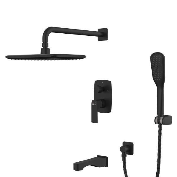 Смеситель для ванны и душа lemark Ursus черный (LM7222BL) Смеситель для ванны и душа lemark Ursus черный (LM7222BL)