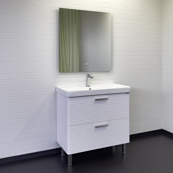 Тумба подвесная с раковиной Comforty Танжер 900x465x850 белый матовый (00-00019535)