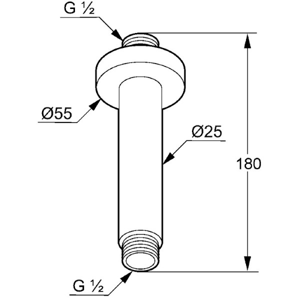 Кронштейн для верхнего душа Kludi A-Qa черный матовый (6651539-00) Кронштейн для верхнего душа Kludi A-Qa черный матовый (6651539-00)