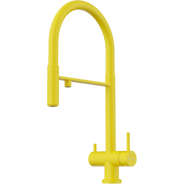 Смеситель для кухни Omoikiri Kanto-SL с переключателем на фильтр, с выдвижным изливом sicilian lemon (4994429)