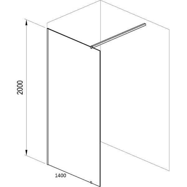 Душевое ограждение Ravak Walk-In Wall 140x200 стекло прозрачное, профиль хром (GW9WM0C0Z1) Душевое ограждение Ravak Walk-In Wall 140x200 стекло прозрачное, профиль хром (GW9WM0C0Z1)