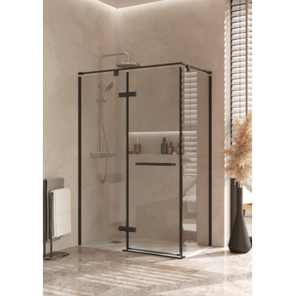 Душевая дверь Roca Akropolis 120x90x200  L стекло прозрачное, профиль черный матовый (Z.RU93.0.788.5)