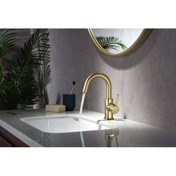 Смеситель для раковины Aquatek Европа шлифованное золото (AQ1307BG)