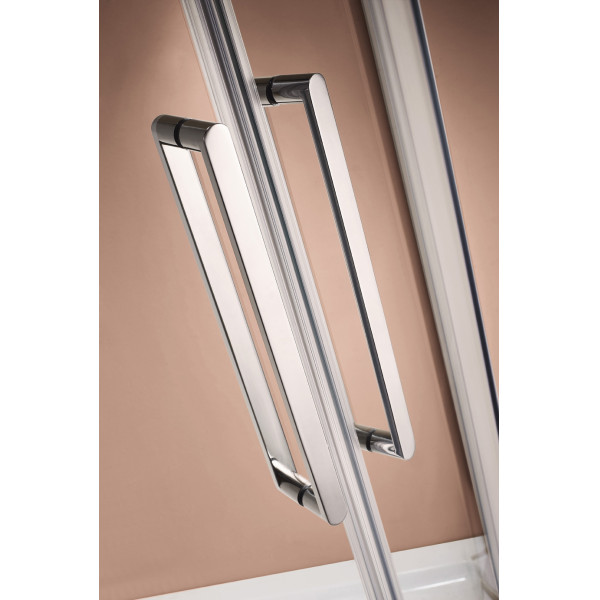 Душевой уголок Cezares Stylus-M 90x90x195 стекло прозрачное, профиль хром (STYLUS-O-M-R-2-90-C-Cr)