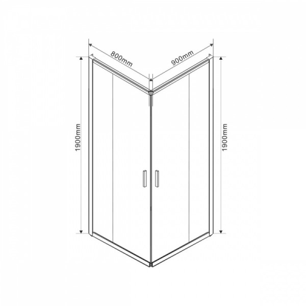 Душевой уголок Vincea Garda 900х800х1900 стекло прозрачное, профиль хром (VSS-1G8090CL)