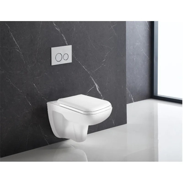 Унитаз подвесной Pavia безободковый с сидением микролифт 550x350x375 (AZ-2005)