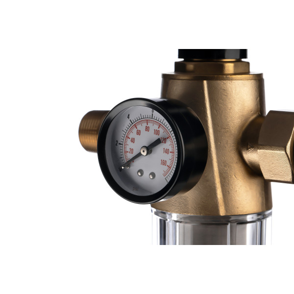 Фильтр самоочищающийся с редуктором Гейзер-Бастион 7508075233 3/4" (прозрачный корпус, со сгонами) (32680) Фильтр самоочищающийся с редуктором Гейзер-Бастион 7508075233 3/4" (прозрачный корпус, со сгонами) (32680)