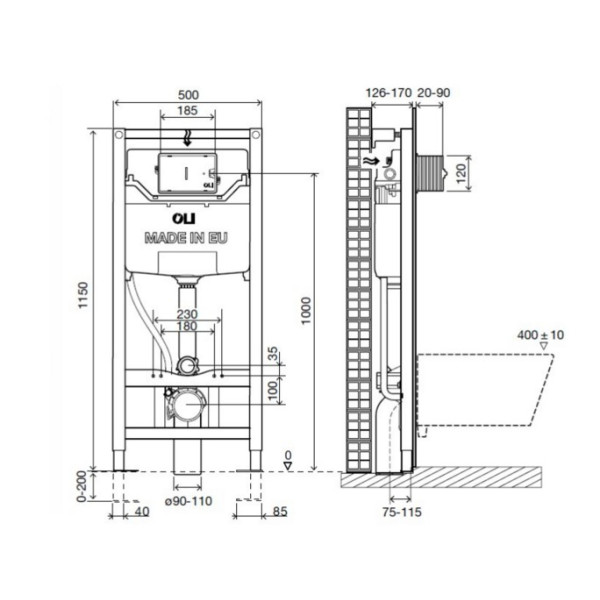Инсталляция для унитаза Oli Sanitarblock mechanic (879236)