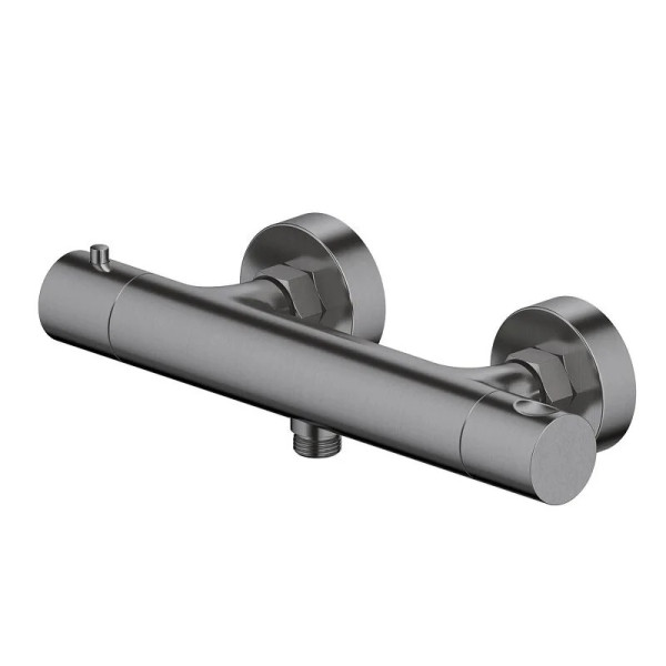 Смеситель для душа Aquatek Европа с термостатом шлифованный черный хром (AQ1363BGM)