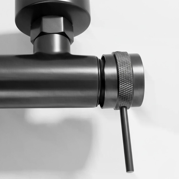 Смеситель для раковины Rea Lungo с душевым комплектом оружейная сталь (REA-B2352)