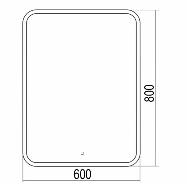 Зеркало Azario Стив 600х800 LED-подсветка, сенсорный выключатель, диммер (LED-00002249)