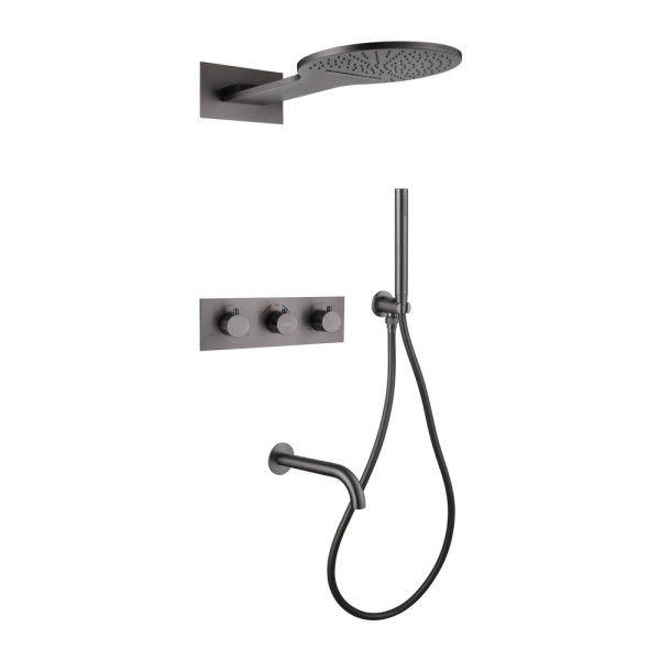 Душевая система Abber Wasser Kreis с изливом никель (AF8150NG)