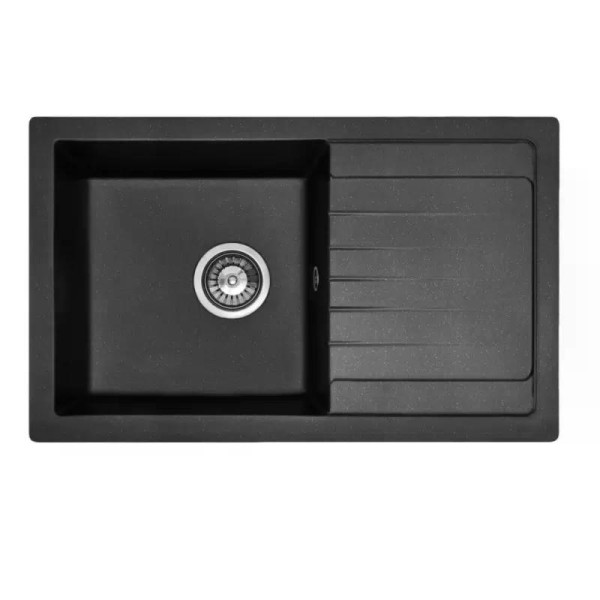 Мойка для кухни Rea dag black Nakrapiany гранит 75x43,5x15 черная с вкраплением (ZLE-00112)