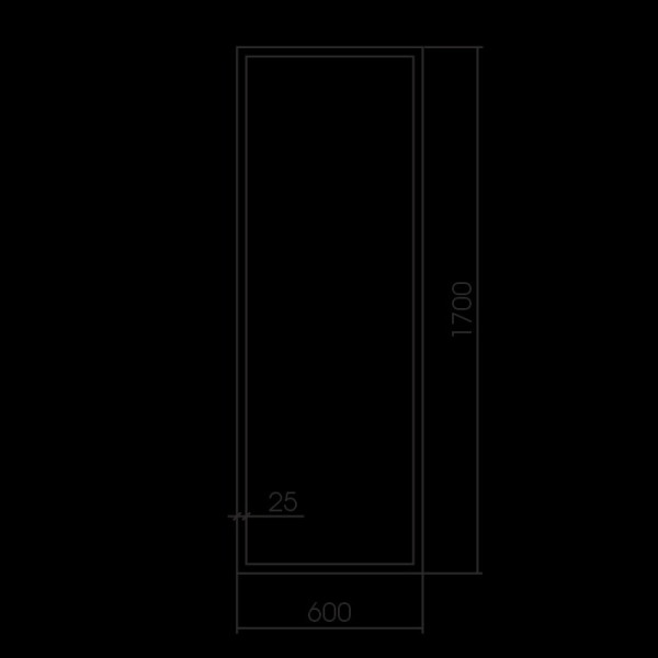 Зеркало напольное Azario Опера Блэк 60x170 черное (ФР-00002513)