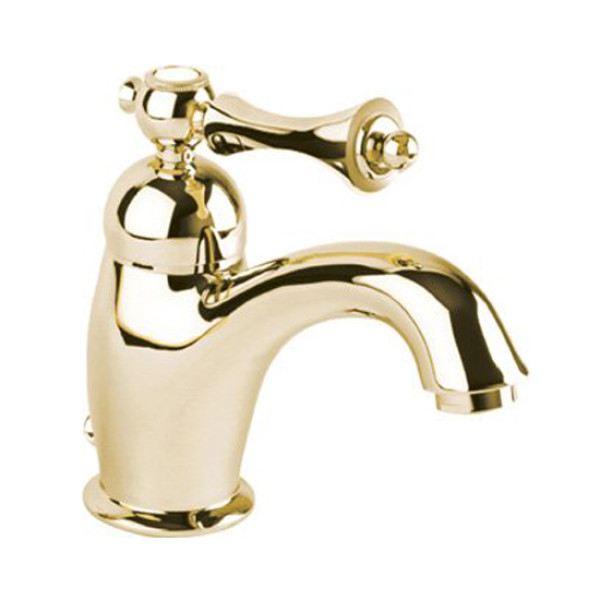 Смеситель для раковины Cezares Margot золотой, ручка рычаг - золотой (MARGOT-LSM1-03/24-M)