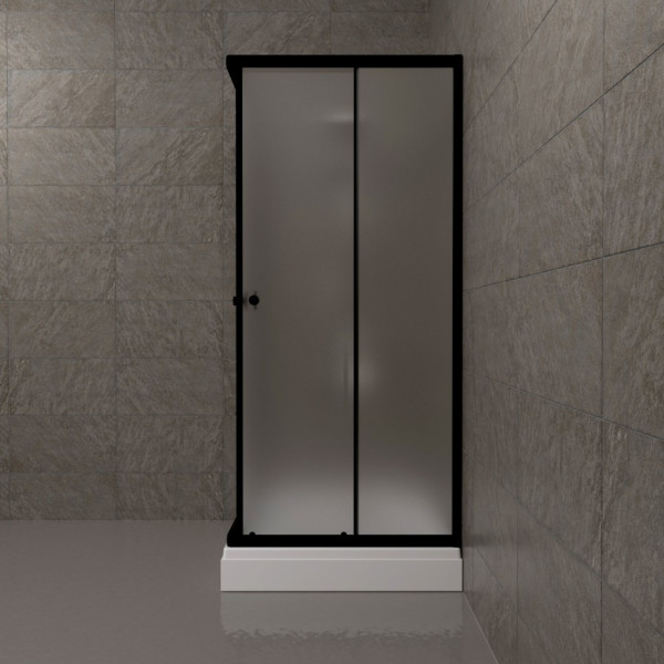 Душевое ограждение Triton Вента 90x90 стекло прозрачное, профиль черный (DK369)