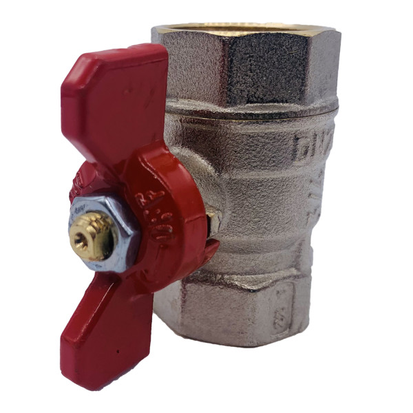 Кран шаровый Tiemme Mistral 3/4" ВВ (красная бабочка) (2360003)