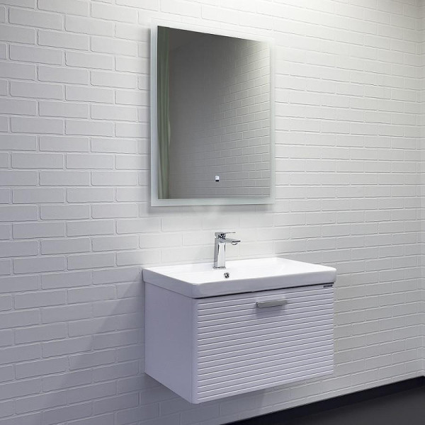 Тумба подвесная с раковиной Comforty Танжер 700x475x460 белый матовый (00-00019565)