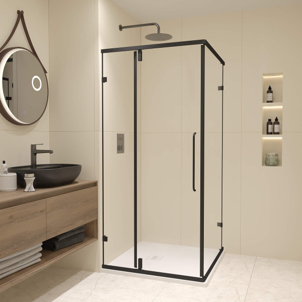Душевой уголок RGW CL-035B 900x900 стекло прозрачное, профиль черный (350903599-14)