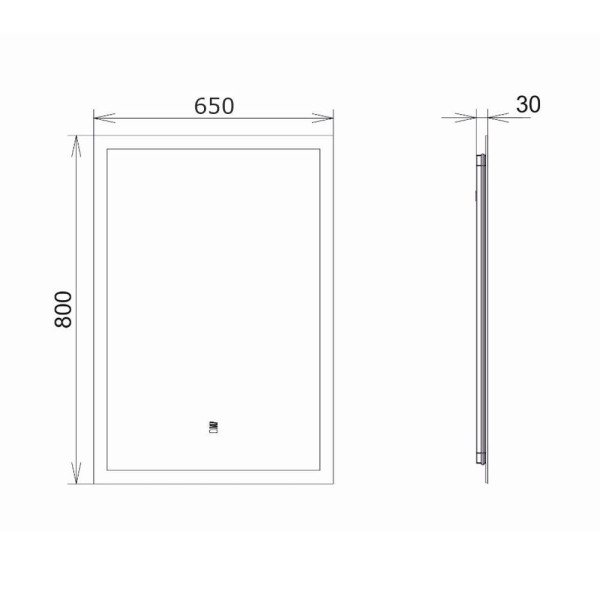 Зеркало Comforty LED 650x800x30 (00-00003221)