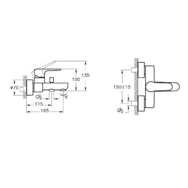 Смеситель для душа Vitra Complimentary золотой (A4272836EXP) Смеситель для душа Vitra Complimentary золотой (A4272836EXP)