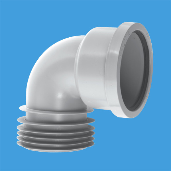 Отвод для унитаза 90 град L175 мм. (серый) под раструбное соединение с прокладкой McAlpine (DC90-GR) Отвод для унитаза 90 град L175 мм. (серый) под раструбное соединение с прокладкой McAlpine (DC90-GR)