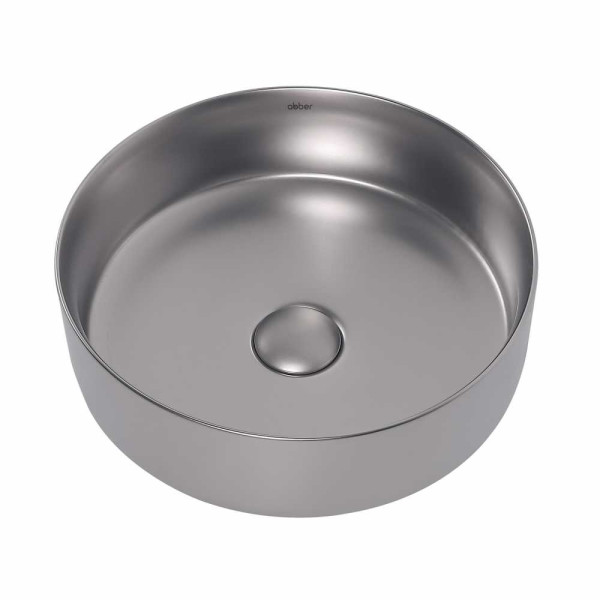 Раковина накладная Abber Bequem серебро матовое (AC2108MS) Раковина накладная Abber Bequem серебро матовое (AC2108MS)