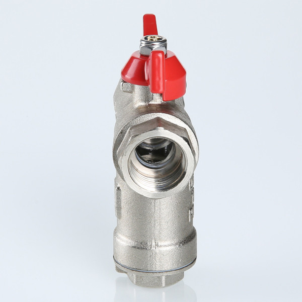Кран 1/2" ВВ шаровый со встроенным прямым фильтром Valtec (красная бабочка) VT.294.N.04 Кран 1/2" ВВ шаровый со встроенным прямым фильтром Valtec (красная бабочка) VT.294.N.04