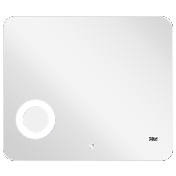 Зеркало Aquaton Элио 80 подсветка, часы, увеличительное зеркало (1A194102EO010)