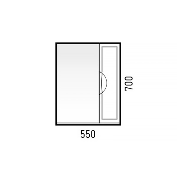 Шкаф зеркальный Melodia Альфа 55 белый (MFR80017WT)