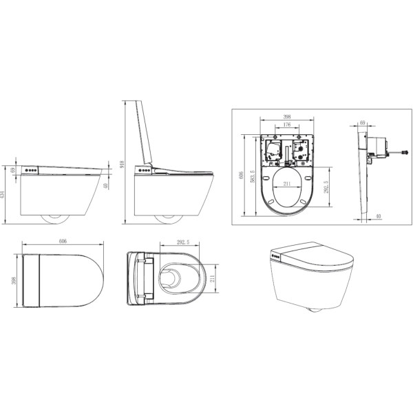 Унитаз подвесной Creavit 39,8x60,6x36,5 белый (WQ320-11CB00E-0000) Унитаз подвесной Creavit 39,8x60,6x36,5 белый (WQ320-11CB00E-0000)