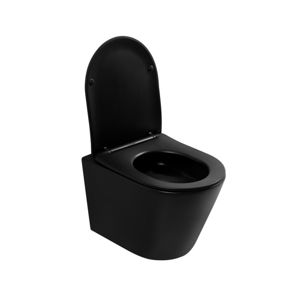 Унитаз подвесной Abber Bequem 355x490x360 черный матовый (AC1102TMB)