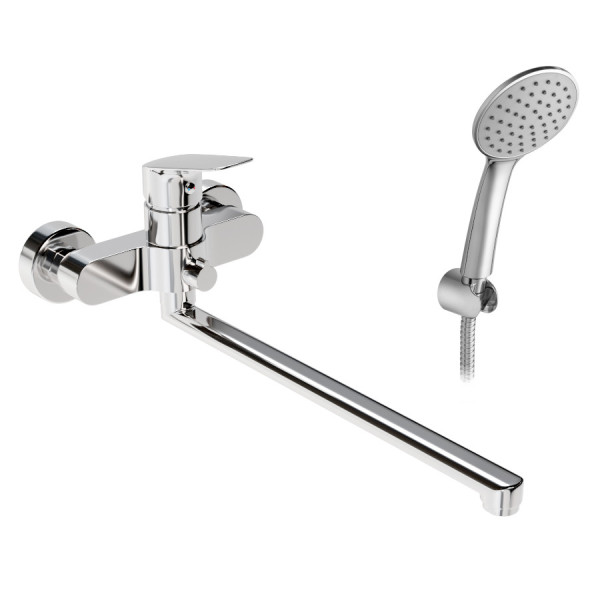 Смеситель для ванны и душа Santek Таос хром с душевым гарнитуром (WH5A12009C001) Смеситель для ванны и душа Santek Таос хром с душевым гарнитуром (WH5A12009C001)