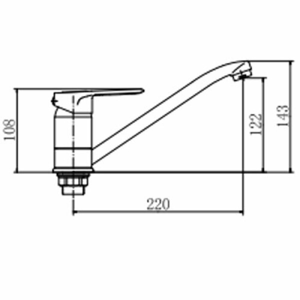 Смеситель для кухни Fashun хром (A4904)