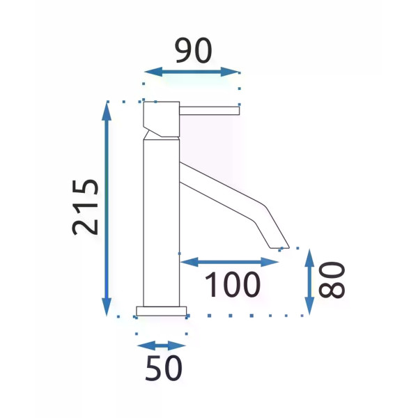 Смеситель для раковины Rea Level золото матовое (REA-B6218)