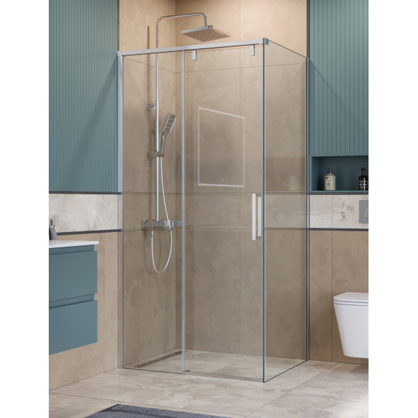 Душевой уголок BelBagno Soft Close-1 100x80x200 стекло прозрачное, профиль хром глянцевый (SOFT_CLOSE-1-AH-1-100/80-C-Cr)