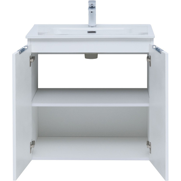 Тумба подвесная Aquanet Алвита New 70 2 дверцы, белый матовый (00303905)