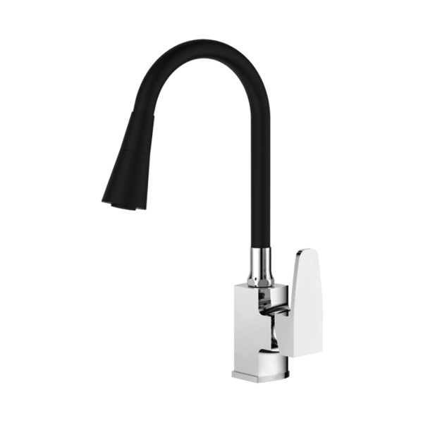 Смеситель для кухни Ledeme с гибким изливом хром (L4130-2)