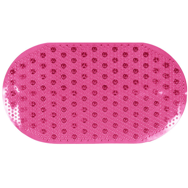 Коврик для ванной Melodia ПВХ Ellipse овал 67x36cм розовый (MK011)