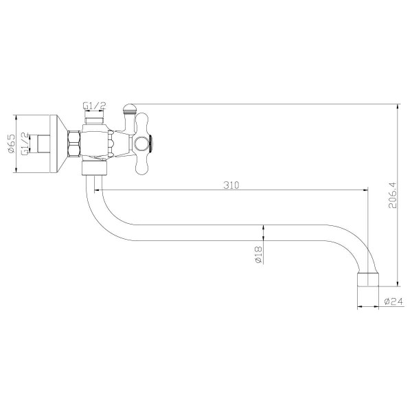 Смеситель для ванны и душа Rossinka Y02-82 с душевым комплектом (Y02-82)