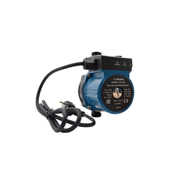 Насос повышения давления Okseler RS 15/9 (напор 9 м) (Oks00519) Насос повышения давления Okseler RS 15/9 (напор 9 м) (Oks00519)
