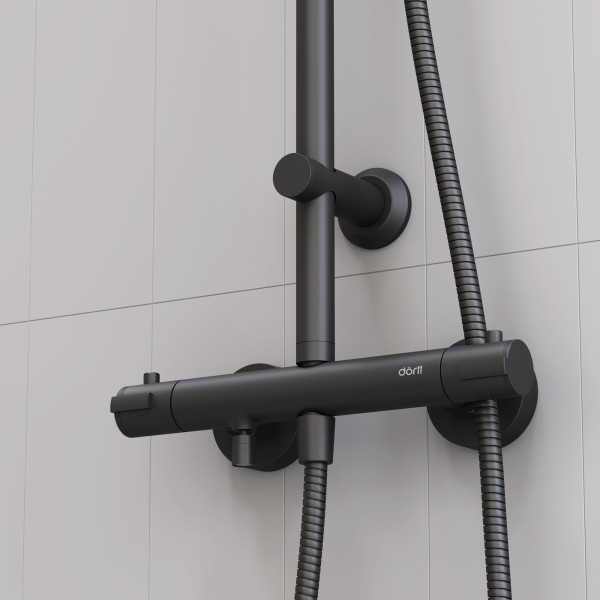 Душевая система Dorff Futura с душевым набором черный (D0710522)