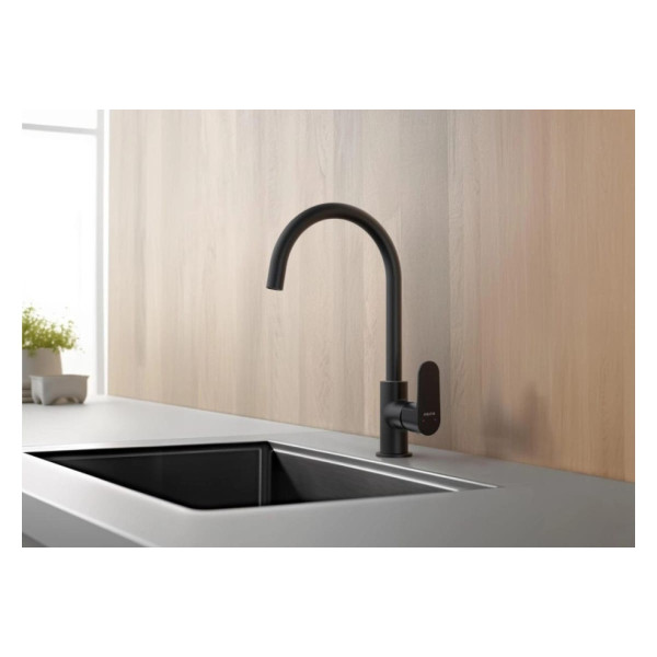 Смеситель для кухни Aquatek Оберон черный матовый (AQ1282MB) Смеситель для кухни Aquatek Оберон черный матовый (AQ1282MB)