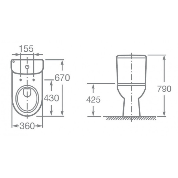 Унитаз напольный Roca Access 36x67x79 белый (7.34P2.3.800.Y) Унитаз напольный Roca Access 36x67x79 белый (7.34P2.3.800.Y)
