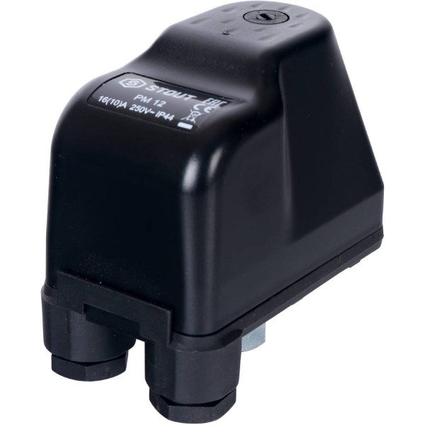 Реле давления для водоснабжения PM12G 3-12 бар, 1/4" (с накидной гайкой) Stout (SCS-0001-000012)