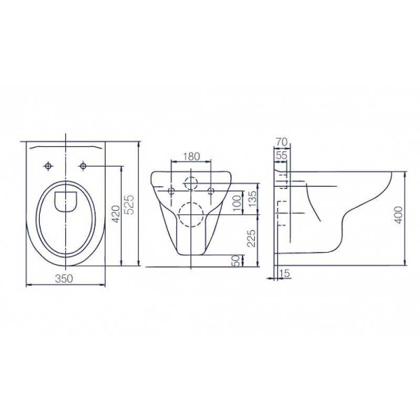 Унитаз подвесной Rosa Элеганс Люкс с сиденьем soft-close (4620008195438) Унитаз подвесной Rosa Элеганс Люкс с сиденьем soft-close (4620008195438)